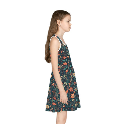 Colorful Flower | Girls' Sleeveless Sundress