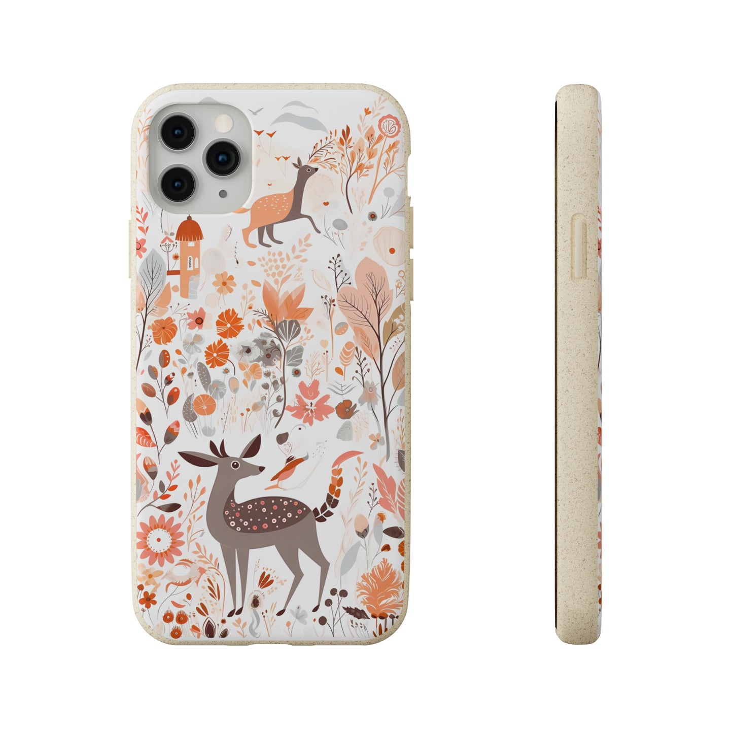 Cottagecore Field with Deer | Biodegradable iPhone Case