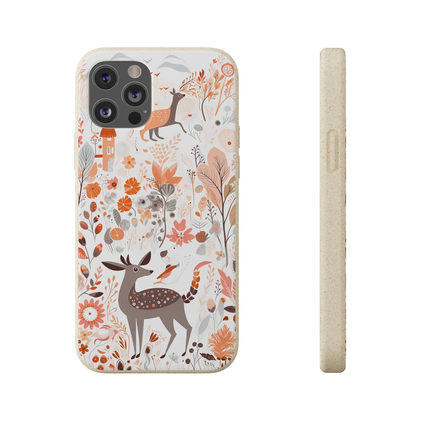 Cottagecore Field with Deer | Biodegradable iPhone Case