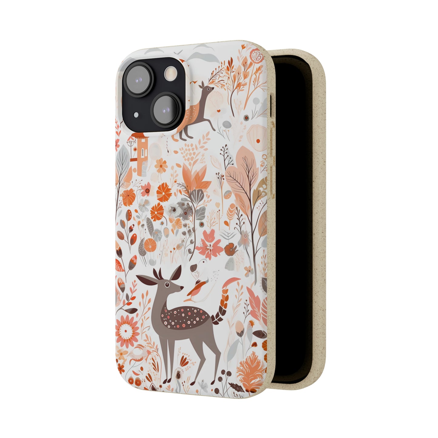 Cottagecore Field with Deer | Biodegradable iPhone Case