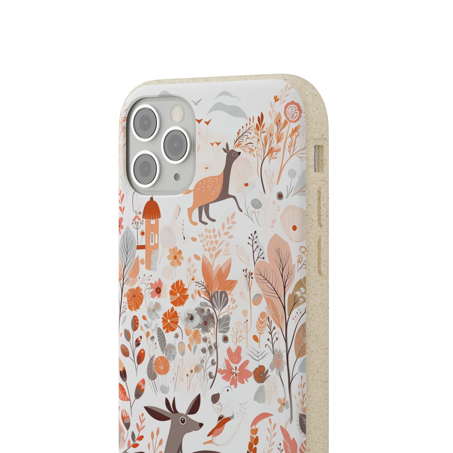 Cottagecore Field with Deer | Biodegradable iPhone Case