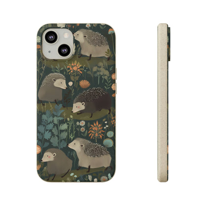 Cute Cottagecore Hedgehogs | Biodegradable iPhone Case