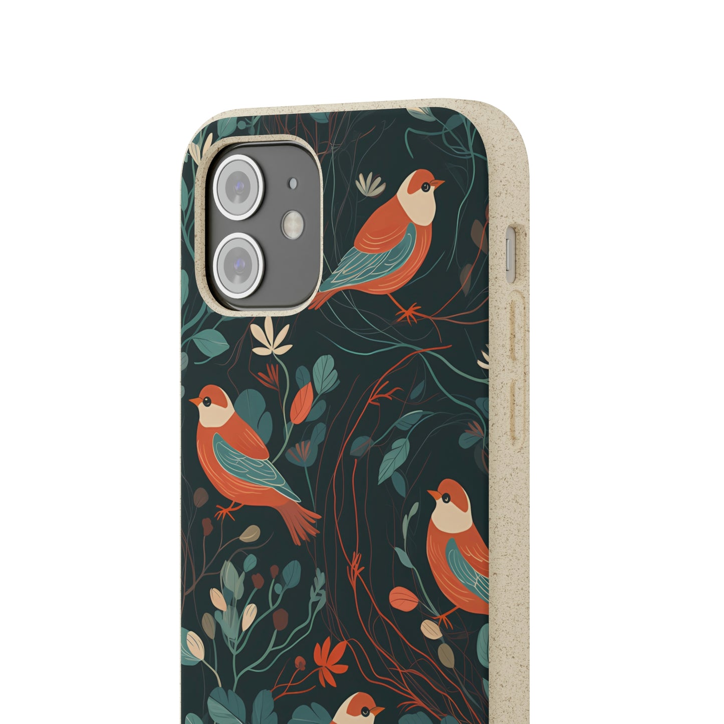 Whimsical Red-Breasted Robins | Biodegradable iPhone Case