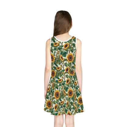 Cottagecore Sunflowers | Girls' Sleeveless Sundress