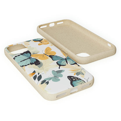 Blue and Yellow Butterflies | Biodegradable iPhone Case