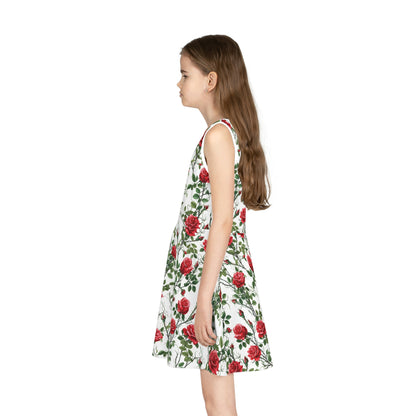 Red Roses | Girls' Sleeveless Sundress