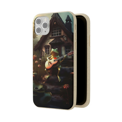 Charming Frog Playing Guitar | Biodegradable iPhone Case