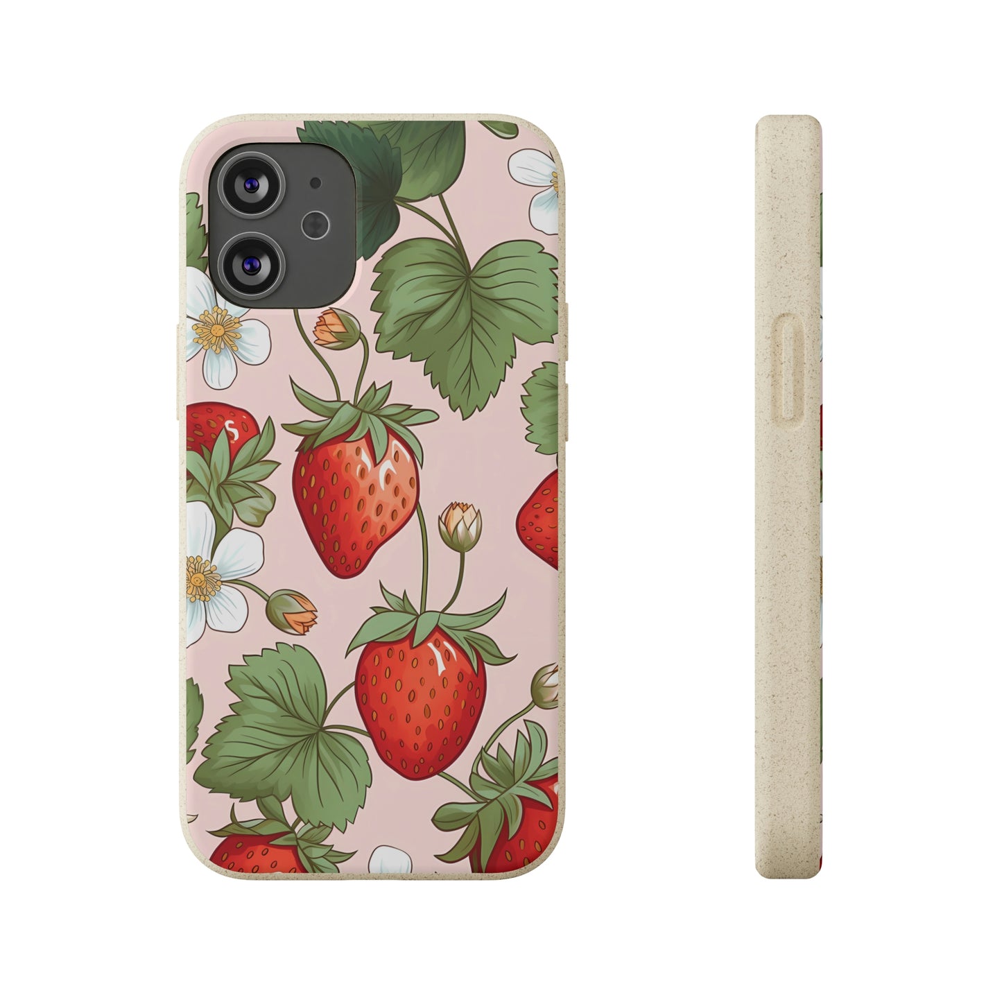 Cottagecore Strawberries | Biodegradable iPhone Case