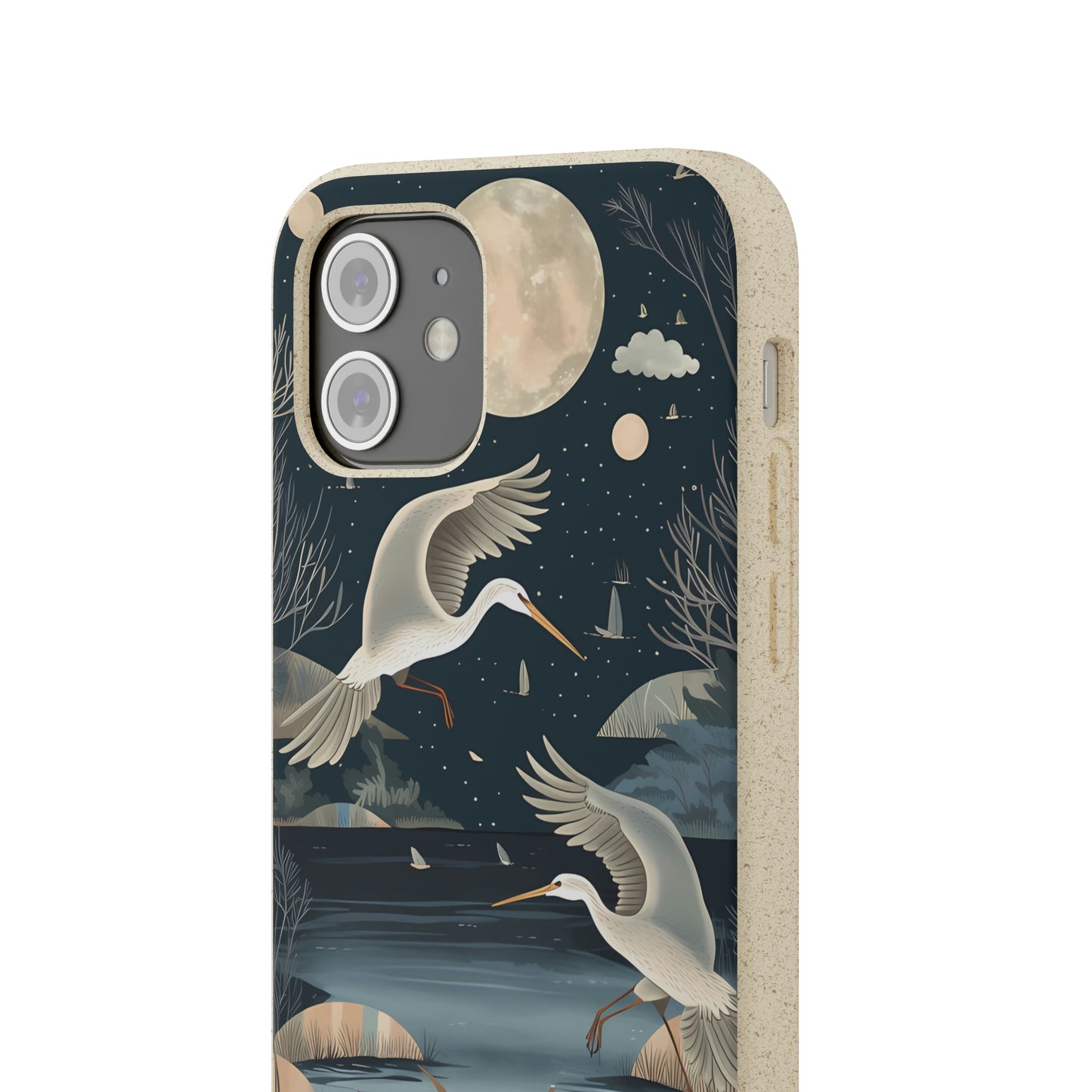 Herons Flying Over a Pond | Biodegradable iPhone Case