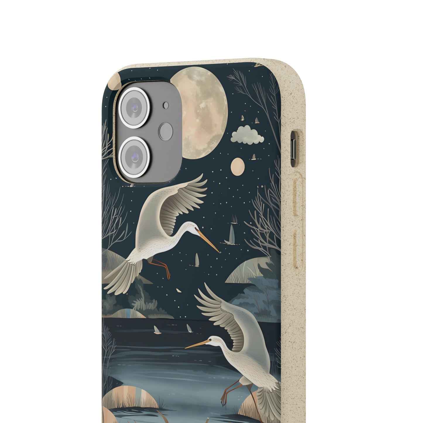 Herons Flying Over a Pond | Biodegradable iPhone Case