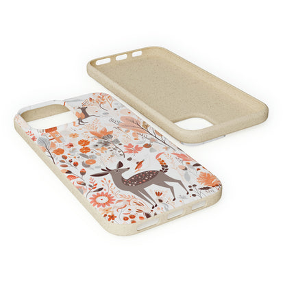 Cottagecore Field with Deer | Biodegradable iPhone Case