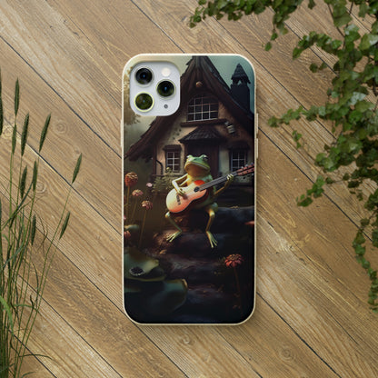 Charming Frog Playing Guitar | Biodegradable iPhone Case